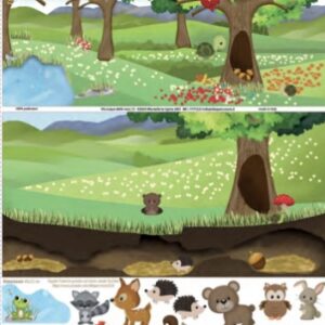 PANNELLO LIBRO ANIMALI DEL BOSCO
