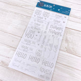 MODASCRAP GLUE RUB-ON - I LOVE YOU