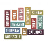 Sizzix Thinlits Die Set 12PK - Daily Words: Block by Tim Holtz