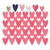 Sizzix Thinlits Die Set 7PK - Card Front, Hearts w/Layering Shapes