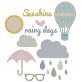 Sizzix Thinlits Die Set 15PK - Rainy Days & Sunshine