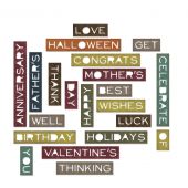 Sizzix Thinlits Die Set 21PK - Sentiment Words, Thin by Tim Holtz